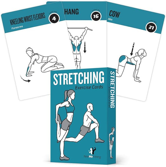 Stretching Workout Cards - Instructional Fitness Deck