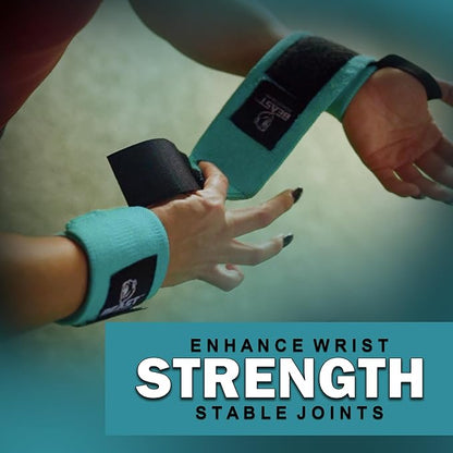 Improved Lifting Support & Stability - Gym Wrist Wraps for Weightlifting 14" Premium Quality Hand Wraps with Thumb Loop - Weight Lifting Wrist Wraps for Pain & Support