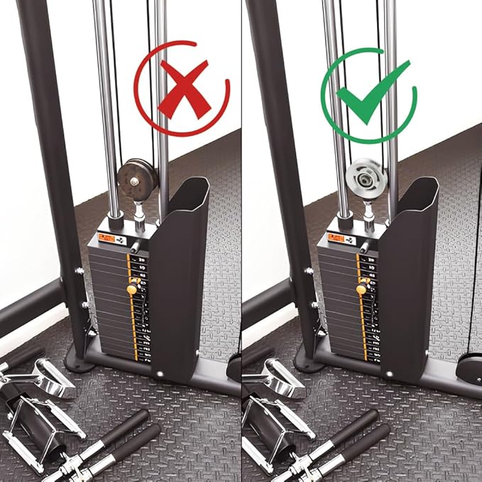 Gym Pulley, System Exercise Attachments for Alloy Fitness Equipment Cable Machine Wearproof Spare Part Strength Accessory Universal Aluminum Wheel Home Garage Door