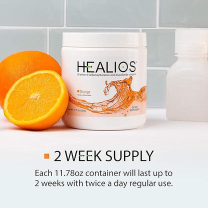 HEALIOS Orange Flavor Oral Health and Dietary Supplement, Powder Form, Naturally Sourced L-Glutamine Trehalose L-Arginine, 11.64 Ounces