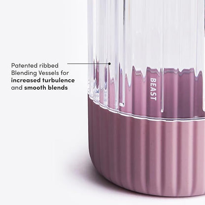 Beast Mighty 850 | Premium Compact Personal Blender | Smoothies, Shakes, Dressings, Sauces, Desserts, Dips | Blends Ice and Frozen Fruit | Includes Extra Lids and Straws | 850W (Lilac)