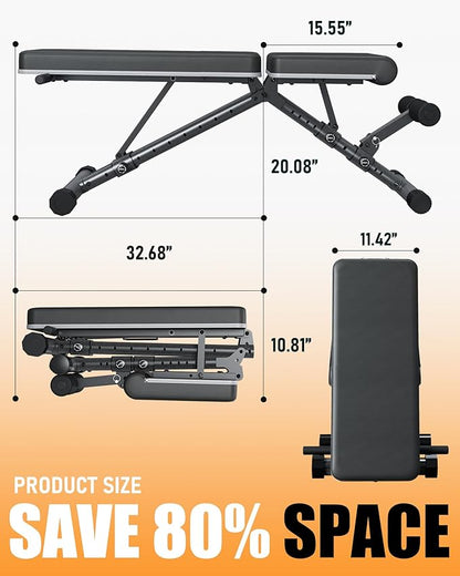 Adjustable Weight Bench for Home - Workout Bench