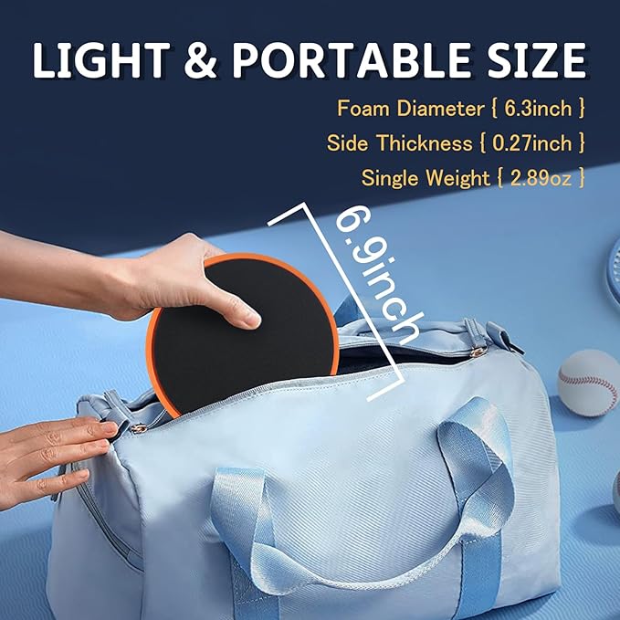 ZILLEEN Exercise Sliders for Working Out Fitness Discs 2 Pack