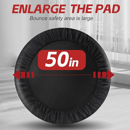Rebounder Trampoline for Adults, 40"/50" Foldable Spring Fitness Trampoline - 450 lbs Capacity, Quiet & Stable Indoor/Outdoor Exercise Equipment for Cardio Workout