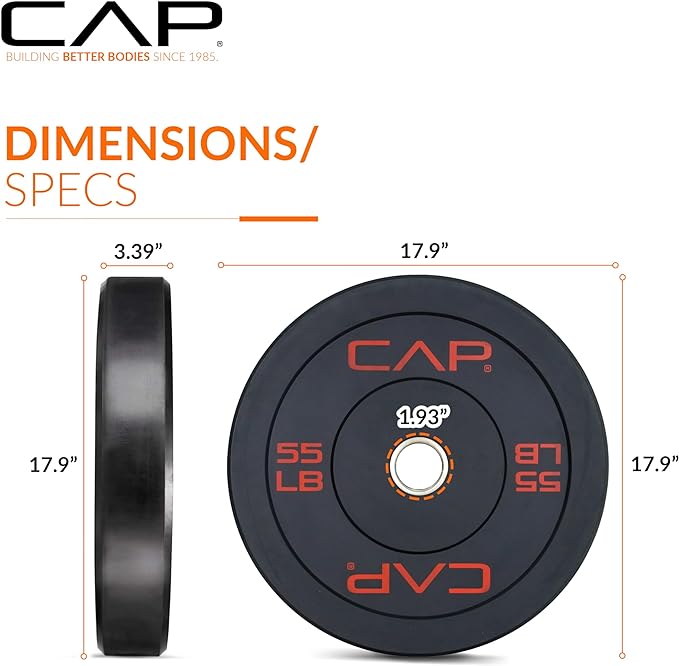 CAP Barbell Rubber Olympic Bumper Plate