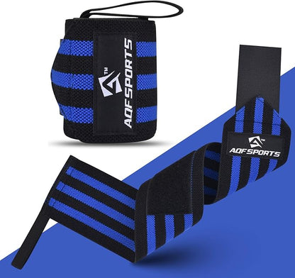 Wrist Wraps for Weightlifting - USPA & IPL Approved 18" Gym Wrist Support with Thumb Loop - Heavy Duty Lifting Wrist Straps for Fitness, Workout, Powerlifting, & Bodybuilding (Pair)
