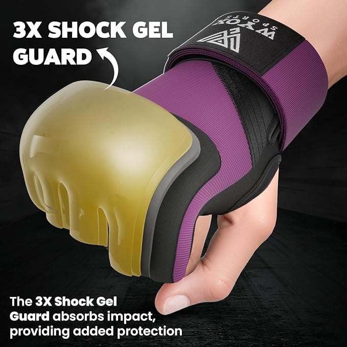 WYOX Gel Boxing Hand Wraps Inner Gloves for Men & Women, 80cm Quick Wrist Straps, Padded Knuckle Protection for Muay Thai Kickboxing, Hand Wraps for Boxing & Martial Arts