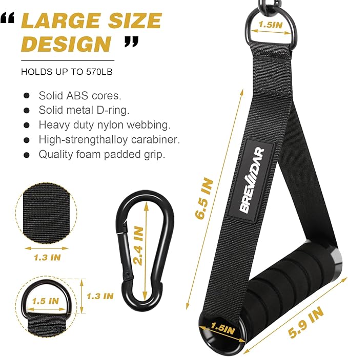 Exercise Handles - Gym Attachments for Cable Machine, Chest Fly, Resistance Bands, Pull up - Foam Handles with Gourd Hooks (Pair)