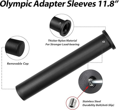 Olympic Adapter Sleeve 11.8" - Converts 1" Bars 2" Standard Gym(2 Pcs)