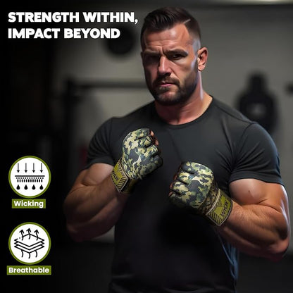WYOX Gel Boxing Hand Wraps Inner Gloves for Men & Women, 80cm Quick Wrist Straps, Padded Knuckle Protection for Muay Thai Kickboxing, Hand Wraps for Boxing & Martial Arts