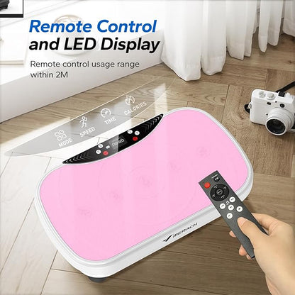 MERACH Vibration Plate Exercise Machine, Vibration Plate with Bluetooth and LED Display, Vibrating Plate Exercise Machine for Women Men, Workout Equipment for Home