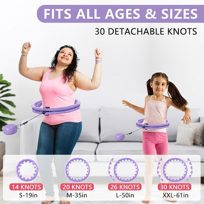 U1-28/30 Knots, Magnetic Lock Smart Weighted Hula Hoop