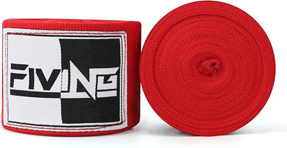 FIVING Boxing Hand Wraps Inner Gloves for Men Women, 180 Inch Elasticated Thumb Loop Bandages, Wrist Wrap Protection Muay Thai MMA Kickboxing Martial Arts Punching Bag Training