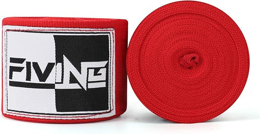 FIVING Boxing Hand Wraps Inner Gloves for Men Women, 180 Inch Elasticated Thumb Loop Bandages, Wrist Wrap Protection Muay Thai MMA Kickboxing Martial Arts Punching Bag Training