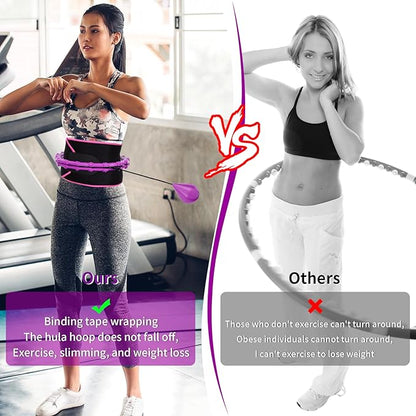 Infinity Weighted Hula Fit Hoop for Adult Weight 47'' Fitness 24 Detachable