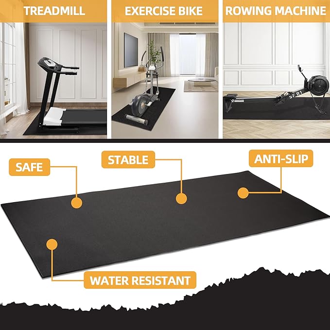 Signature Fitness High Density Home Gym Treadmill Exercise 1/4" Thick,