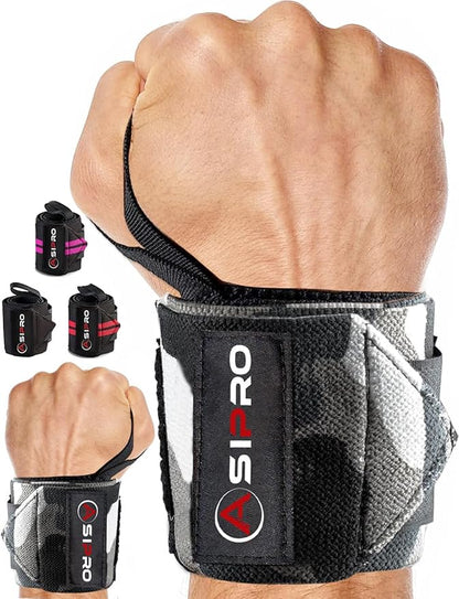 Wrist Wraps for Weightlifting 18" Wrist Straps for Weightlifting Weight Lifting Wrist Wraps for Men & Women, Muñequeras para Gym Wrist Support for Working Out, Gym Wrist Wraps for Powerlifting