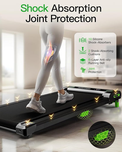 Walking Pad with Incline, Incline Treadmills for Home, 2.5 HP Under Desk Treadmill Small with Remote Control, Walking Pad Small Treadmill with LED Display