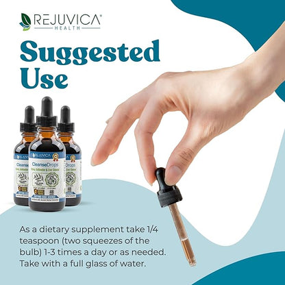 Rejuvica Health Cleanse Drops - Advanced Kidney & Gallbladder Cleanse Support Supplement - Liquid Delivery for Better Absorption - Chanca Piedra Used in Amazonian Rainforest