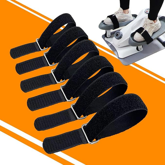 Ellipse Leg Exerciser Machine Pedal Straps, Adjustable Pedal Strap for Elliptical Exercise Machine, Under Desk Elliptical Reusable Straps Fitness Workout Equipment Home Office Sports Accessories