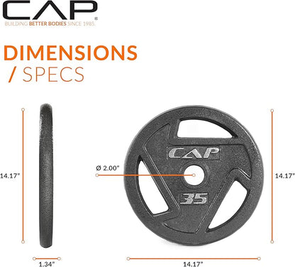CAP Barbell 2-Inch Olympic Grip Weight Plate