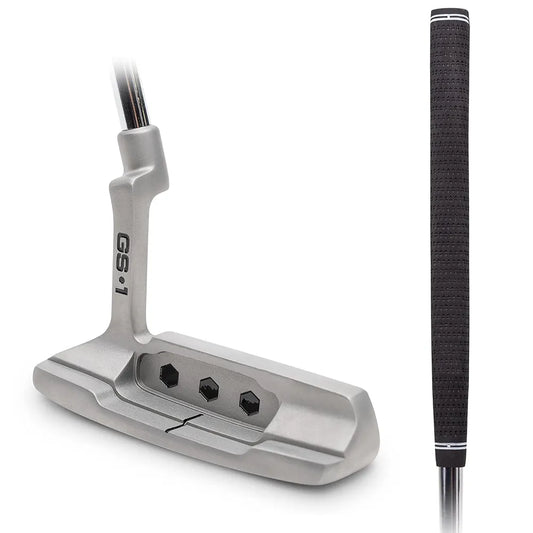GoSports GS1 Tour Golf Putter – Choose Oversized Grip or Traditional Grip - 34” Right-Handed Blade Putter with Milled Face
