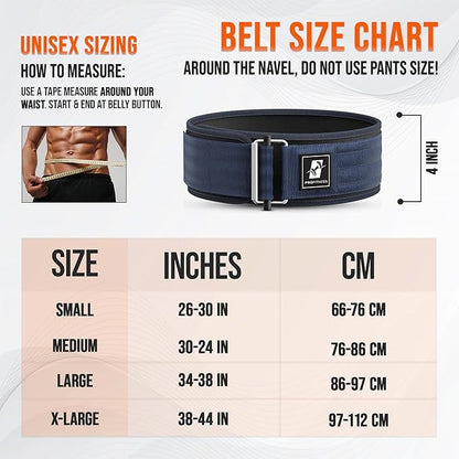 Weightlifting Belt for Men & Women - 4''