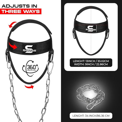Neck Trainer Neck Harness for Weight Sports Neck