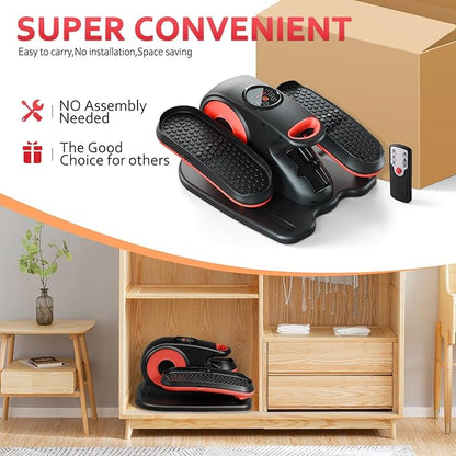 Under Desk Elliptical Machine, Ellipse Exerciser as Seen on TV for Seniors with Remote Control & 12 Adjustable Speeds, Elliptical Machine for Home
