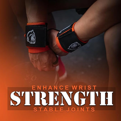 Wrist Wraps for Weightlifting 18” Premium Quality Wrist Support for Bodybuilding Heavy Duty Thumb Loop Powerlifting, Strength Training for Men and Women