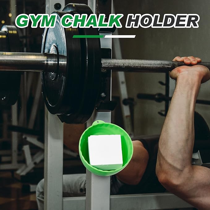 Gym Chalk Bowl Container Magnetic Chalk Holder Weightlifting Workout Gym Multi Position Chalk Bowl Accessory