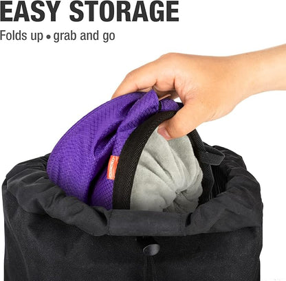 MoKo Rock Climbing Chalk Bag, Bouldering Chalk Pot Bucket with Adjustable Belt & Carabiner Drawstring Climbing Gear