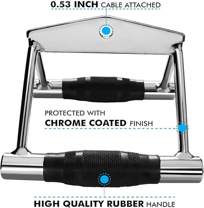 A2ZCARE LAT Pull Down Cable Machine Attachment - Cable Machine Accessories for Home Gym with Multi Option