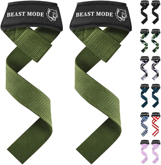 TECEUM Wrist Lifting Straps with Neoprene Padding Support – Heavy Duty Wrist Workout Straps For Men and Women – Ideal for Powerlifting, Strength Training, Bodybuilding