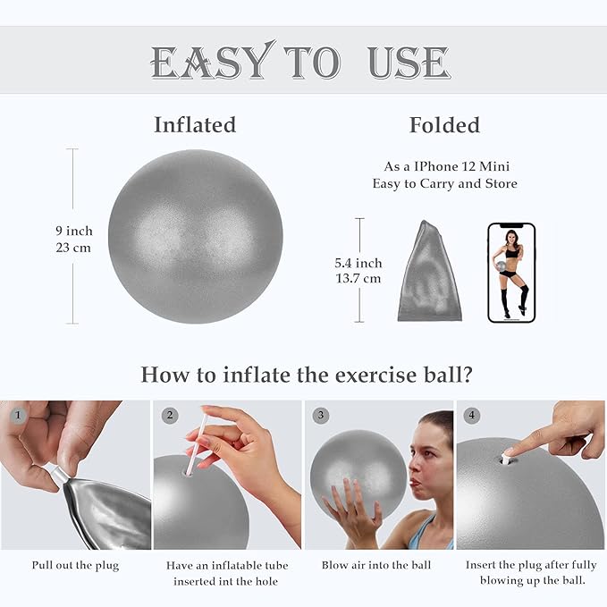 Small Pilates Ball 9 Inch