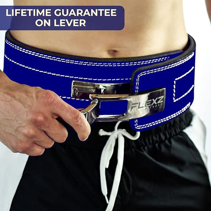 Flexz Fitness Lever Weight Lifting Belt Leather - 10MM 13MM 13MM Powerlifting