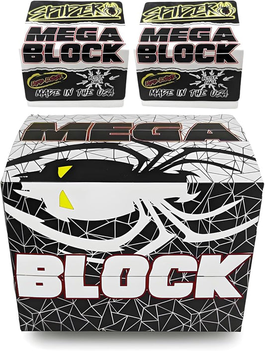 SPIDER CHALK Mega Gym Chalk Block, Lasts 2X Longer, Lab Grade | for Gym, Powerlifting, Made in The USA, ASMR