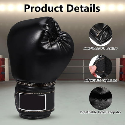 Yardwe Kids Boxing Gloves, Youth Boys and Girls Training Sparring Glove for Kickboxing, Punching Bag, MMA, Thai, Pu Leather, Sponge Liner