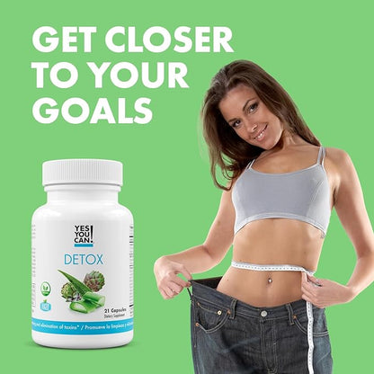 Yes You Can! Natural Detox Pills - Diuretic Cleanse with Electrolytes & Vitamins - Helps with Water Retention - Gluten-Free, 21 Capsules (4 Pack)