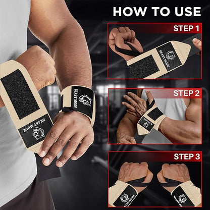 TECEUM Weightlifting 18" & 12" Wrist Wraps with Thumb Loop – Heavy Duty Wrist Workout Braces for Men and Women – Ideal for Powerlifting, Strength Training, Bodybuilding
