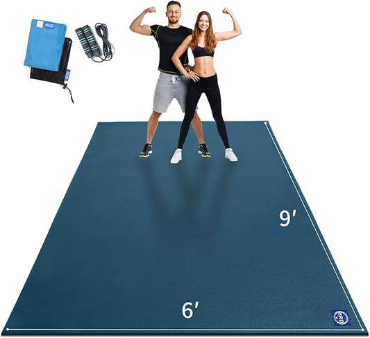 MRO Extra Large Exercise Mat For Home Gym 15'x6'/12'x6'/9'x6'(7mm) Workout