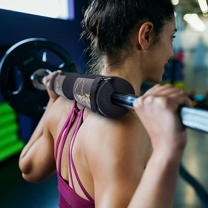 Squat Pad Barbell Pad - Neck & Shoulder Protective Foam Workout Weight Lifting Bar Cushion for Lunges & Hip Thrusts, Fit Standard and Olympic Bars Perfectly, Multi-color Choices