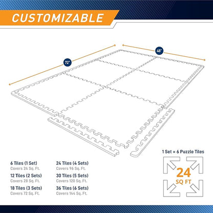 Marcy EVA Foam Interlocking Flooring Mat High Density