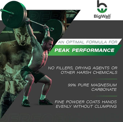 BigWall True Competition Chalk Powder 300g/10.6oz - Premium Grade for Enhanced Grip and Performance | 100% Pure Magnesium Carbonate | Perfect for Climbing, Weightlifting, Gymnastics | Long-Lasting