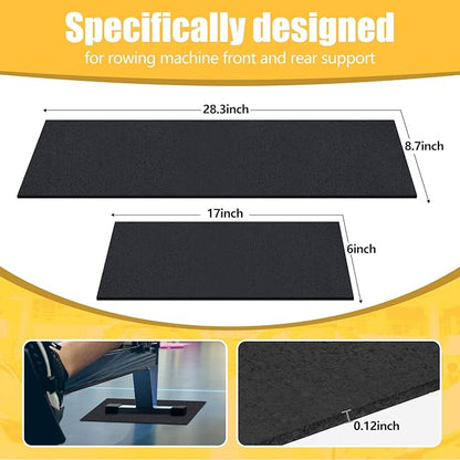 2 Pieces Rower Mat Compatible with Model D 2 Rowing