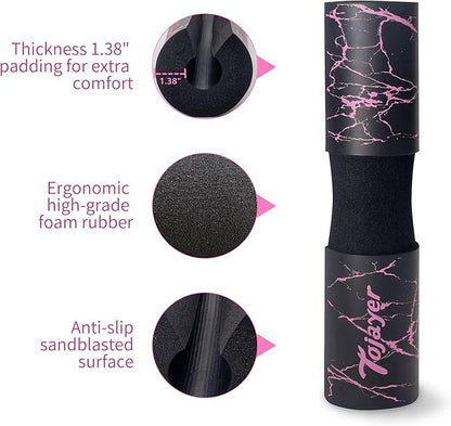 Squat Pad Barbell Pad - Neck & Shoulder Protective Foam Workout Weight Lifting Bar Cushion for Lunges & Hip Thrusts, Fit Standard and Olympic Bars Perfectly, Multi-color Choices