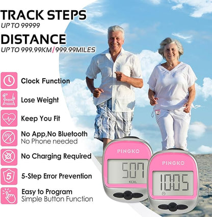 PINGKO Outdoor Multi-Function Portable Sport Pedometer Step/Distance/Calories/Counter