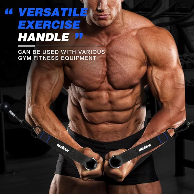 Exercise Handles - Gym Attachments for Cable Machine, Chest Fly, Resistance Bands, Pull up - Foam Handles with Gourd Hooks (Pair)