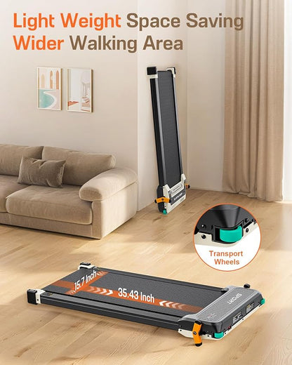 Walking Pad with Incline, Incline Treadmills for Home, 2.5 HP Under Desk Treadmill Small with Remote Control, Walking Pad Small Treadmill with LED Display