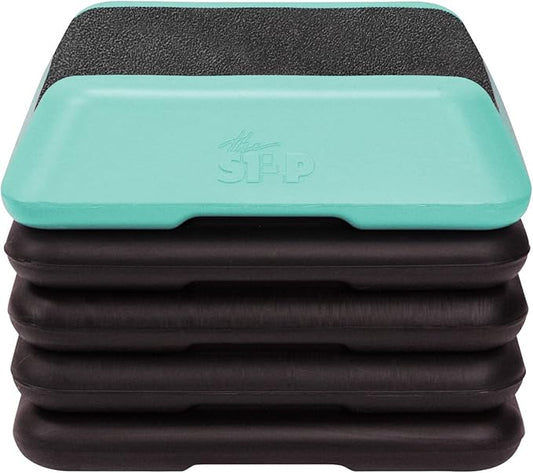 The Step Adjustable High Step Aerobic Platform 4 Risers,